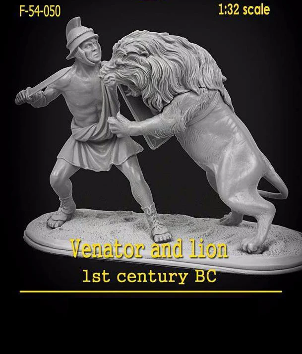 

New Unassembled 1/32 54mm ancient Venator & Lion man 54mm Resin Kit DIY figure Unpainted resin model