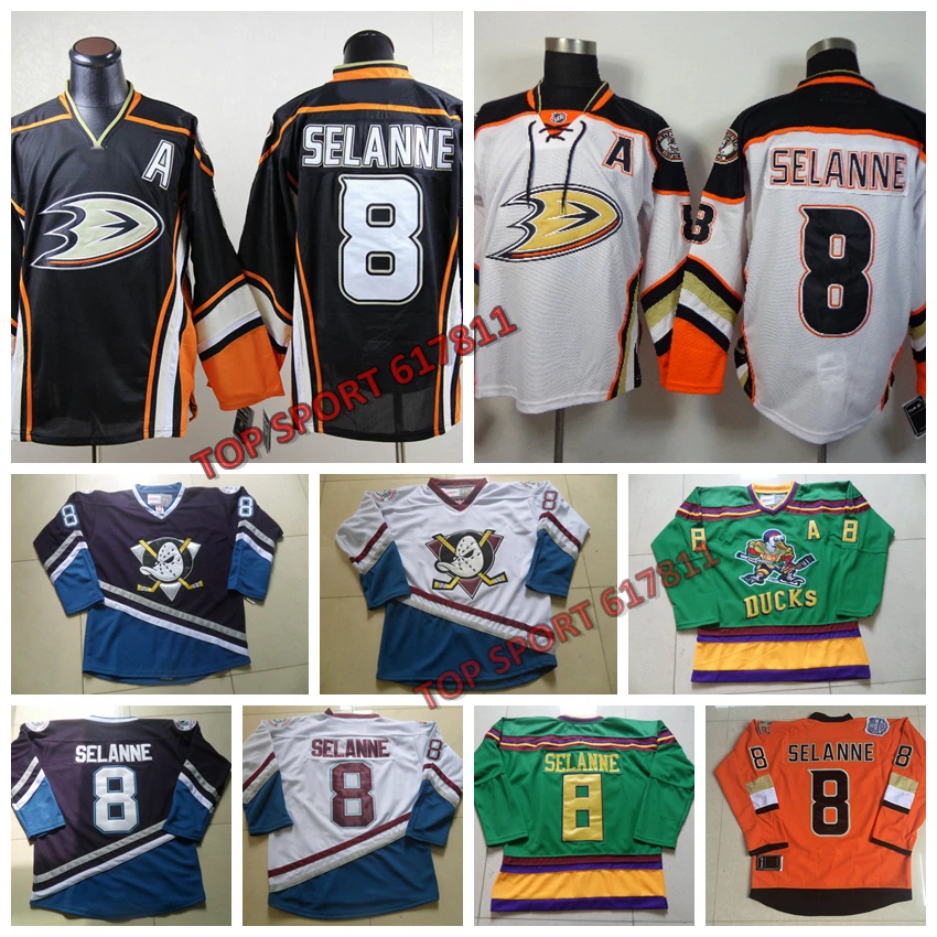 Good Quality Hot Sale/ Anaheim Ducks Hockey Jerseys 8 Teemu Selanne