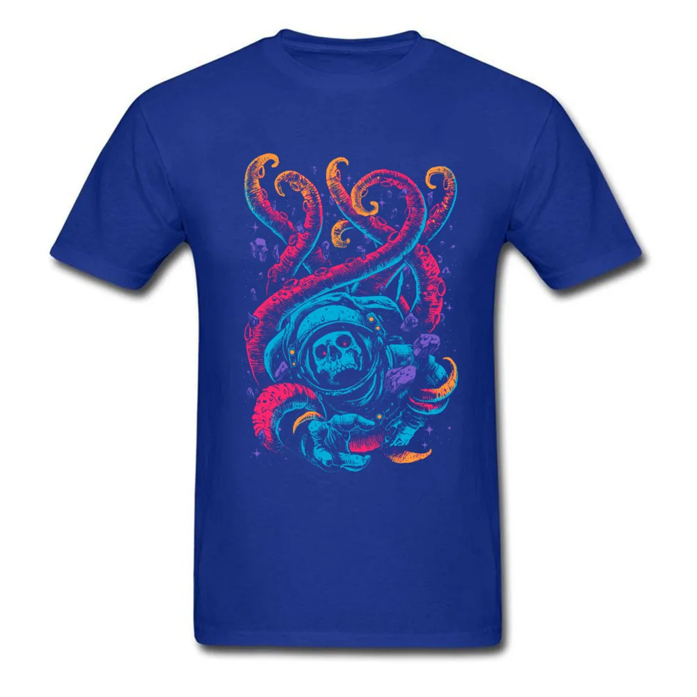 Lost Pure Cotton Top T-shirts for Men Short Sleeve Hip hop Tops & Tees Plain Father Day Round Collar Tee-Shirts Design Lost blue