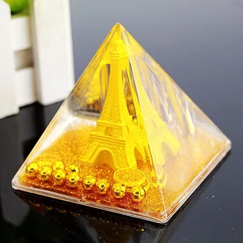 

Eiffel Tower Pyramid Into The Oil Pen holder Creative Acrylic Sculpture Office Decoration Craft Holiday Gifts Figurines