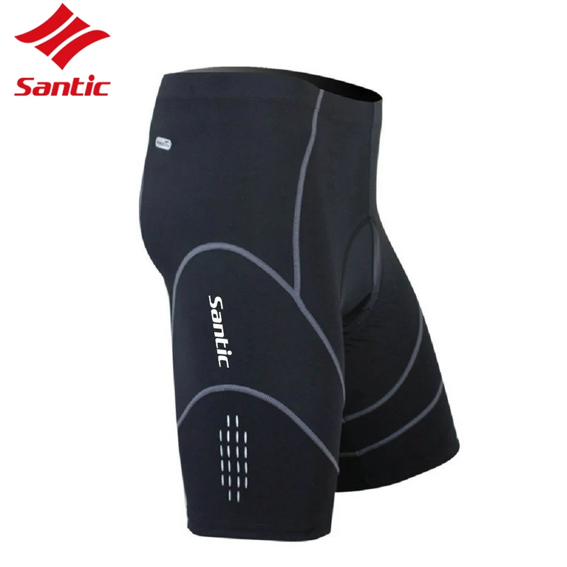 

Santic Cycling Padded Shorts Summer Soft Thin Breathable Cycling Tights Quick Dry Men MTB Short Pants Black Anti-pilling S - 3XL
