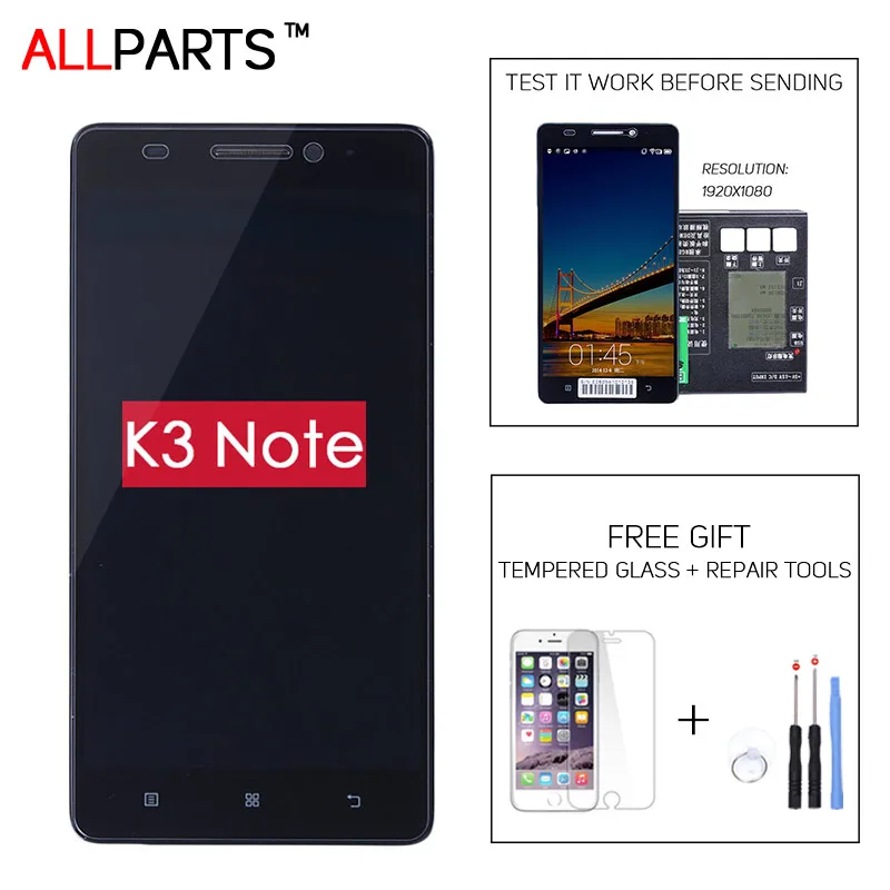 

Tested Original 1920x1080 Display For LENOVO K3 Note LCD Display K50-T5 Touch Screen Digitizer For LENOVO K3 Note with Frame