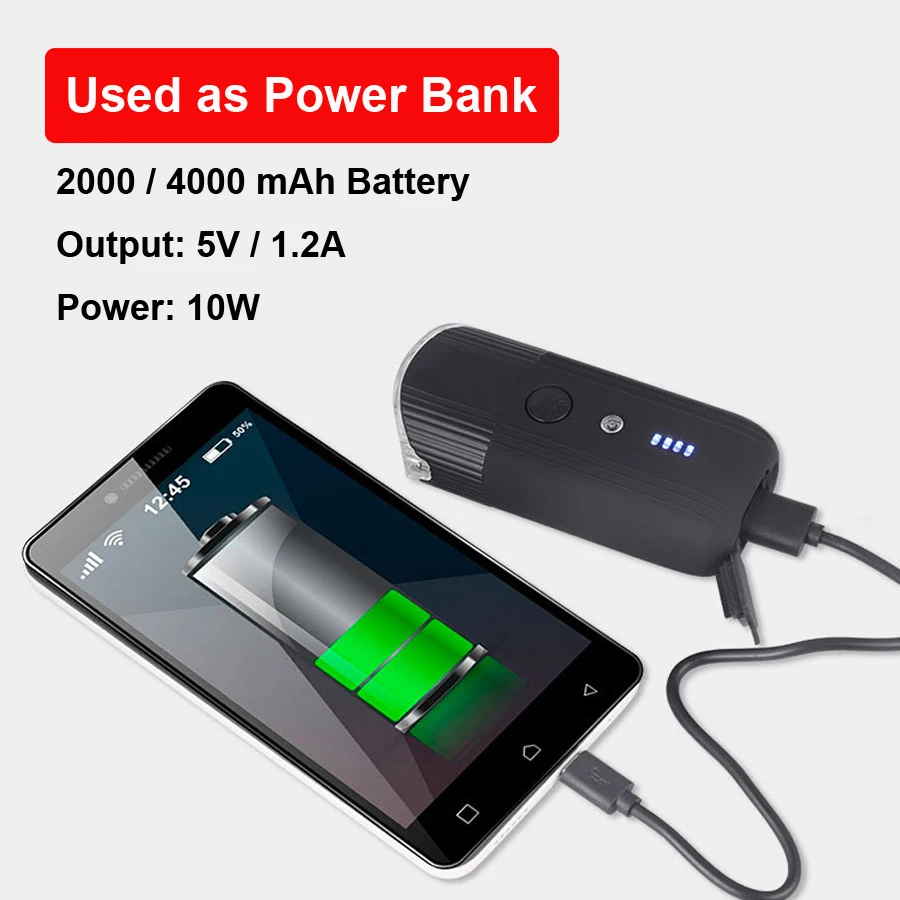 Flash Deal NEWBOLER Bicycle Smart Induction Front Light Set USB Chargeable Bike Fog Light Waterproof Flashlight 4000mAh Power Bank LED Lamp 4