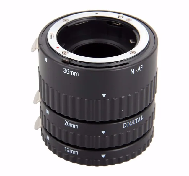 Meike N-AF-B Auto Focus Macro Extension Tube Set 12 20 36mm Adapter Ring For Nikon D3100 D5000 All DSLR AF AF-S DX Camera Lens
