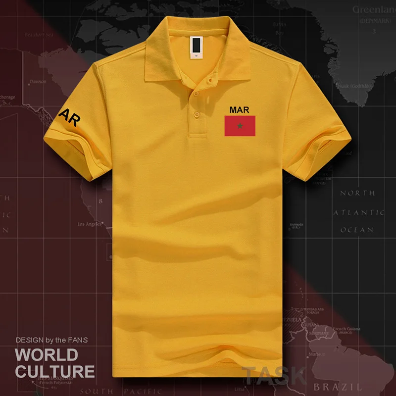 

The Western Kingdom of Morocco Moroccan polo shirts men short sleeve white brands printed for country 2017 cotton nation MAR