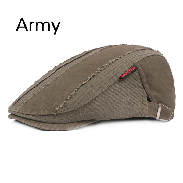 Брендовые модные летние шапки, повседневные хлопковые береты, кепки для мужчин и женщин, Gorras Planas Boinas, винтажные плоские шапки Newsboy, солнечные береты - Цвет: Army