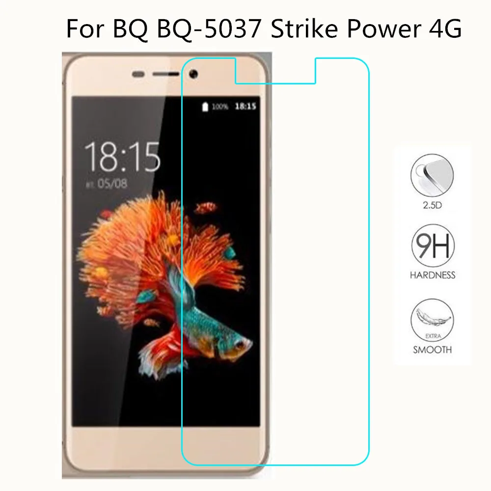 

Tempered Glass For BQ BQ-5037 Strike Power 4G 5037 5.0" smartphone cases Screen Protector Film Protective Screen