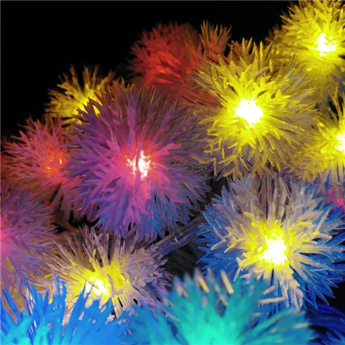 YIYANG 5 м 50 светодиодный праздник хлопья снега гирлянды светодиодный строки Батарея Ferias светодиодный Luzes Cordas Bateria события и вечерние свет - Испускаемый цвет: RGB