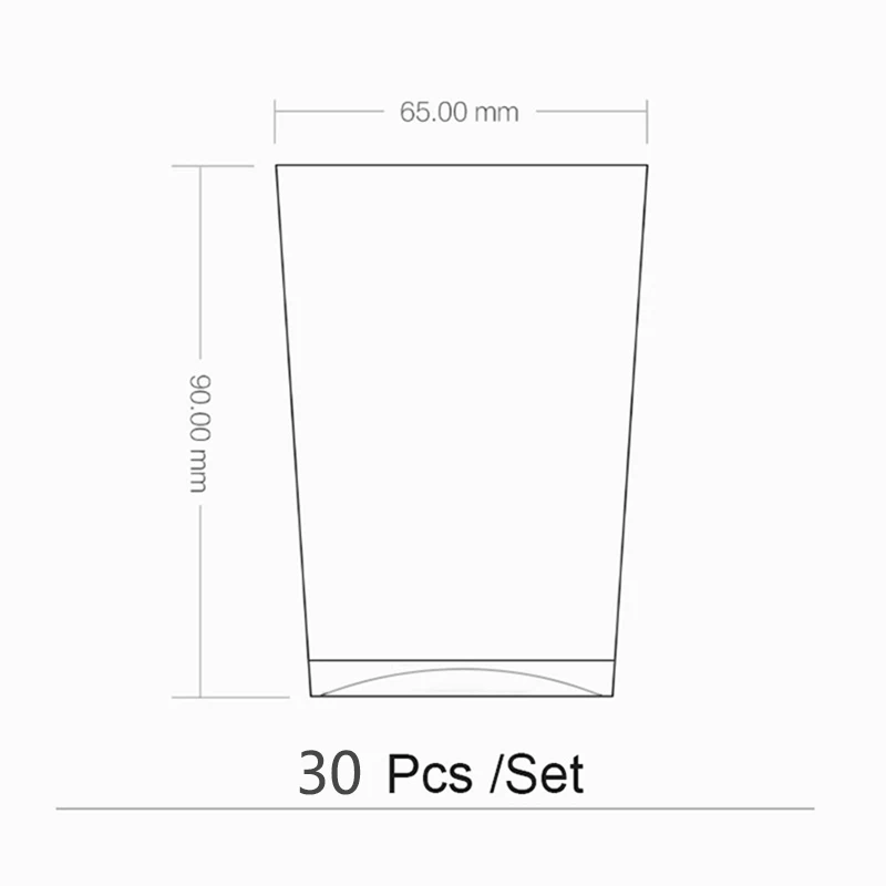 30 шт./лот Xiaomi Mijia Youpin HL жесткая пластиковая чашка в качестве материала экологическая переработка хорошего качества защитная пластиковая чашка - Цвет: 30 pcs