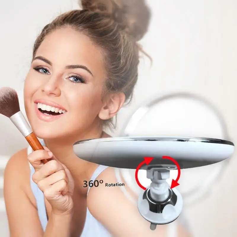 10-кратное увеличение светодиодный зеркало для макияжа вращение на 360 градусов круглая присоска с подсветкой зеркала для макияжа инструменты для макияжа