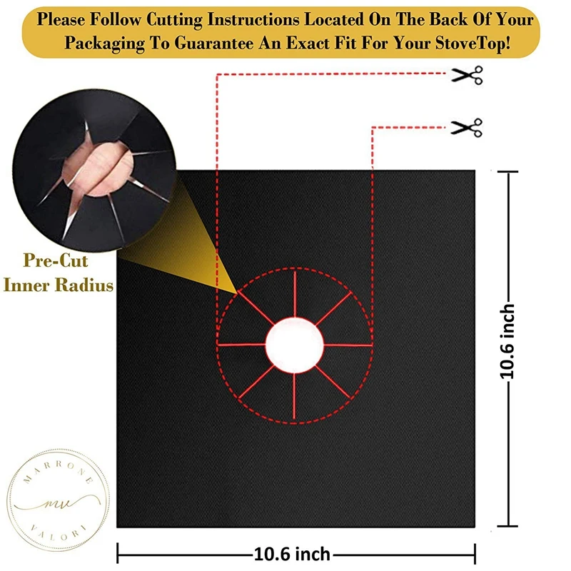 9 шт крышки горелки для плиты, чтобы соответствовать всем моделям двойной толщины+(бонусный коврик) легко резать, чистить и использовать! газовый диапазон протектор