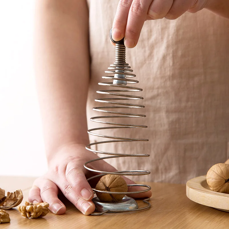 

TUUTH Stainless Steel Nut Crackers Creative Nut Spring Sheller Hazelnut Walnut Nuts Tools Kitchen Accessories