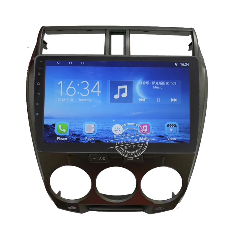 Cheap HACTIVOL 10.1" Quad core car radio gps navi for Honda City 2008-2014 android 7.0 car DVD video player with 1G RAM 16G ROM 1