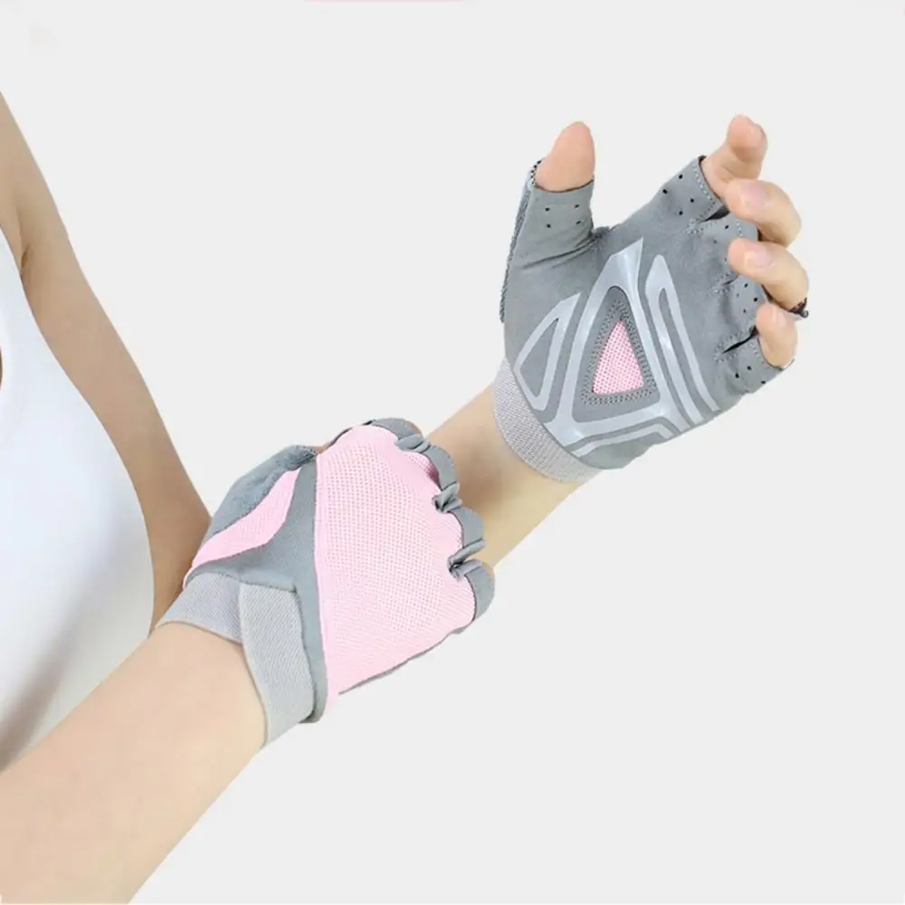 

Unisex Anti-skid Half Finger Gym Bike Cycling Gloves Sports Body Building Training Wrist Gloves For Fitness Exercise Weightlifti