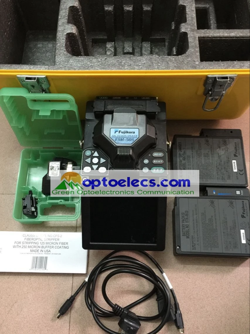 Бесплатная доставка FSM 50S/ 50S fusion splicer отремонтированный arc 25000 раз с CT 30A