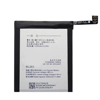 

For Lenovo 3100Mah BL263 Original Battery Replacement for Lenovo ZUK Z2 PRO Z2pro Smart Mobile Phone