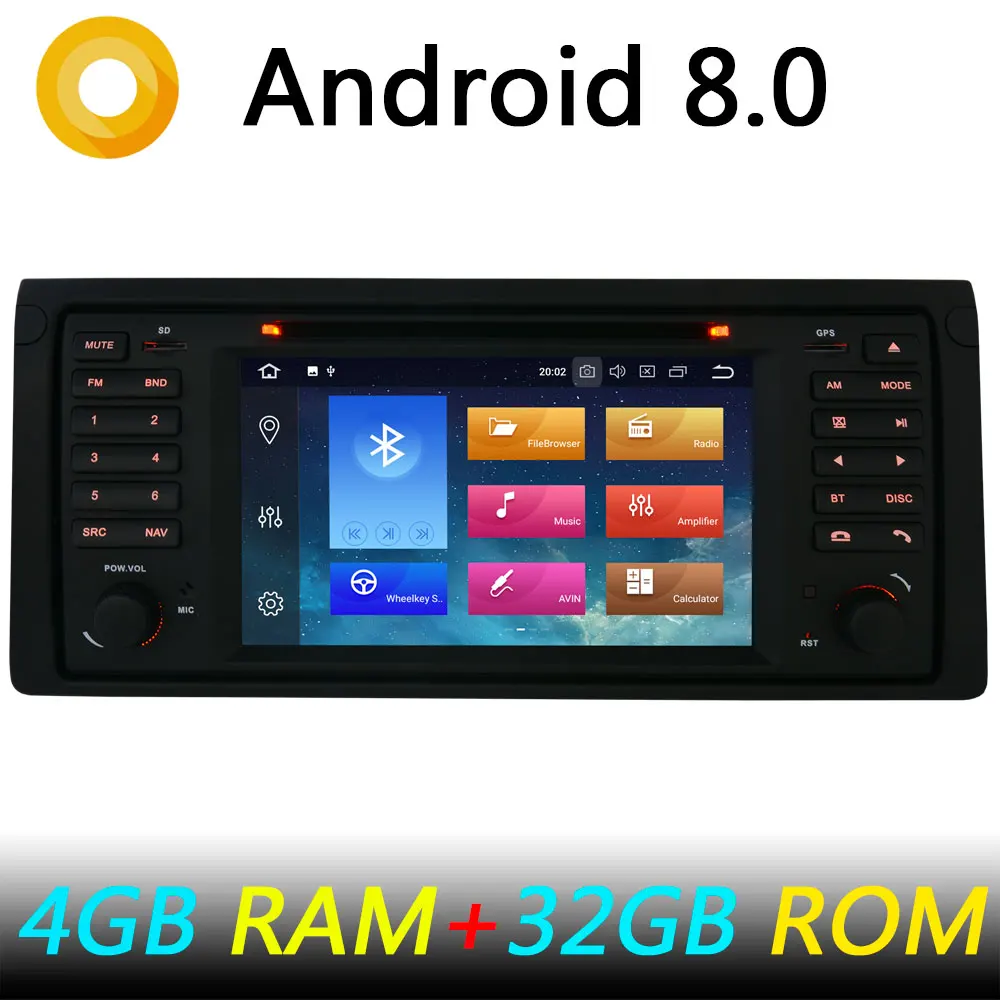 Top HD 1024*600 Android 8.0 Octa Core CPU 4GB RAM Car DVD Player For BMW X5 E53 E39 E38 M5 5 7 Series Radio GPS Navigation 4G WIFI 0 Top HD 1024*600 Android 8.0 Octa Core CPU 4GB RAM Car DVD Player For BMW X5 E53 E39 E38 M5 5 7 Series Radio GPS Navigation 4G WIFI 0
