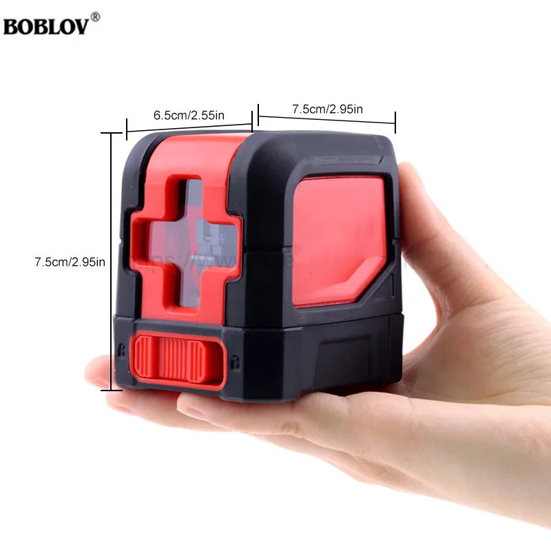 

BOBOLOV Mini Portable Self-Leveling Red Laser Level Device 360 Distance Meter for Laser Line Measure as Construction Tools