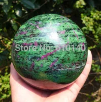WBY 0490 Pretty Natural Polished Morganite Epidote &amp Ruby Crystal Sphere Ball | Дом и сад