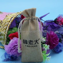 100 шт/партия CBRL джутовые сумки, Холщовый мешочек, льняной мешочек для аксессуаров/ушей, различные цвета, размер на заказ