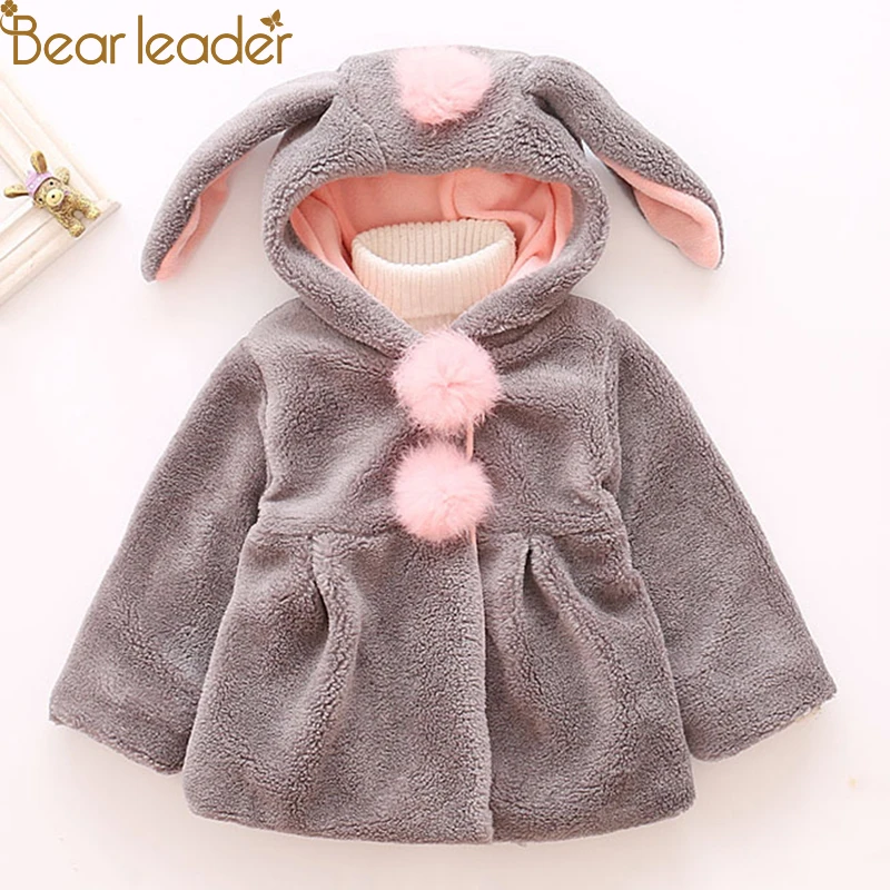 

Bear Leader Baby Girls Jacket 2019 Autumn Winter Jacket For Faux Fur Fleece Coat Warm Jacket Xmas Snowsuit For Girl Coat 1-4Y