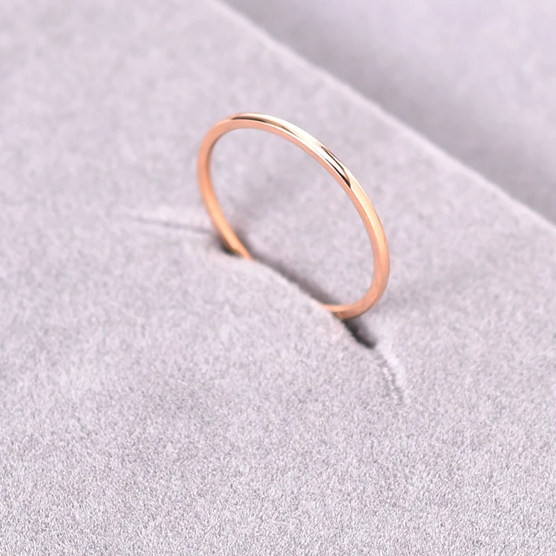 1 мм новое кольцо в стиле панк с тонким титановым кольцом для пальцев Золотой Диаметр 1 шт пары обруч