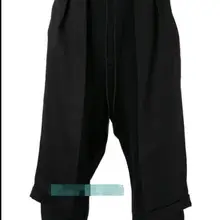 Новая Корейская версия поддельных двух частей брюки восемь очков брюки мужские wo с тем же абзацем брюки-шаровары стилиста