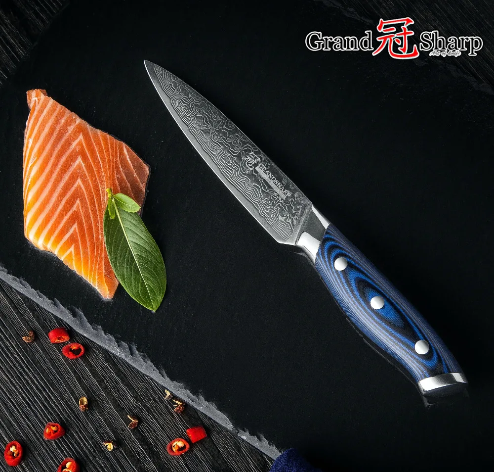 Набор кухонных ножей из дамасской нержавеющей стали VG10 японский нож Santoku