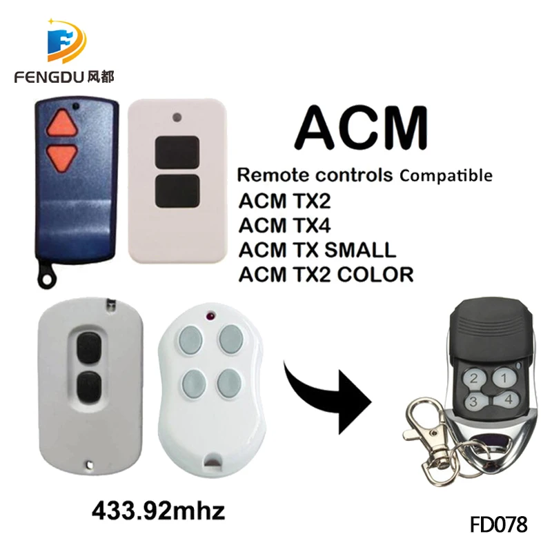 5 Controladores a Distancia Mando a Distancia inal/ámbrico 5 mandos a Distancia 1 Receptor con Carcasa transmisor Receptor para Puerta de Garaje//Portal de Alarma.