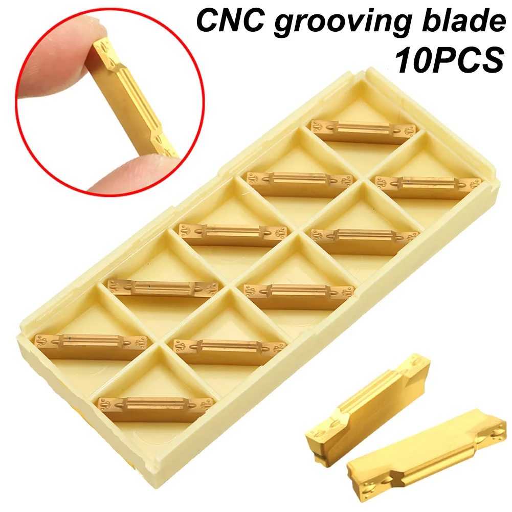 

10 Pcs MGMN300-M Carbide Insert 3mm Width Durable for Grooving Cut-off Tool JDH99