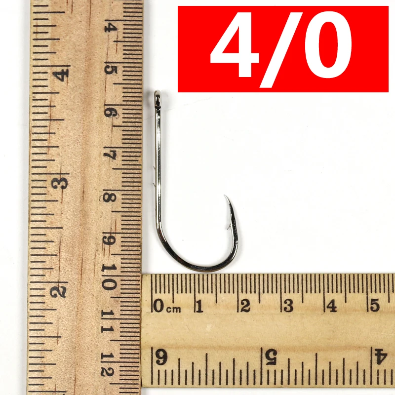50PCS High Carbon Steel Barbed Fish Hook Baitholder Fishing Hooks Worm Pond Fish Bait Holder Size 10 12 14 1/0 2/0 3/0 4/0 5/0