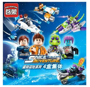 

1601 296pcs Science fiction Constructor Model Kit Blocks Compatible LEGO Bricks Toys for Boys Girls Children Modeling