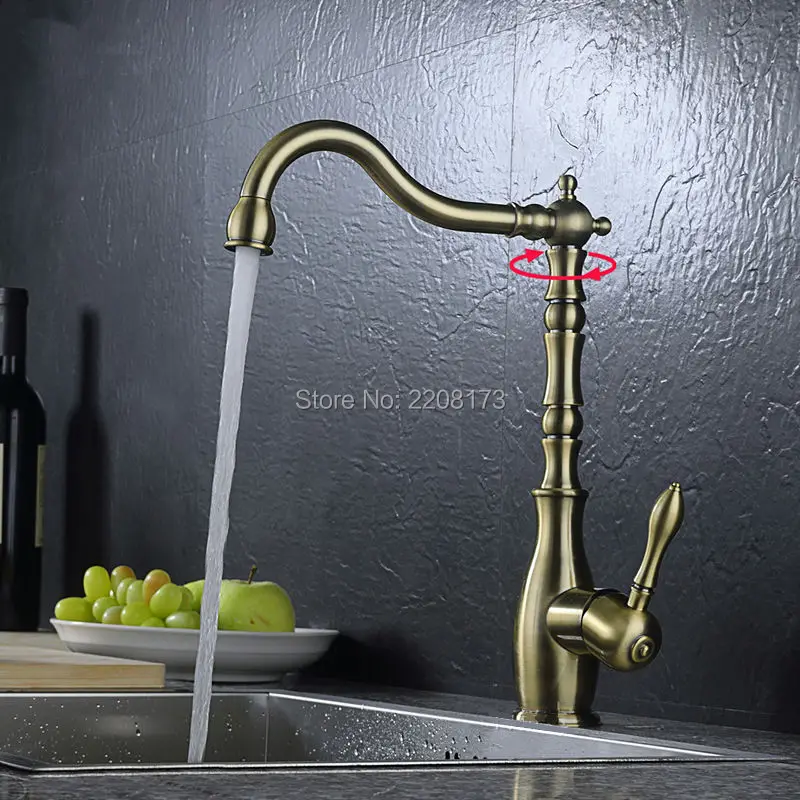 Newly Unique Design High Quality Single Hole High Arc Kitchen Sink Faucet with Swivel Spout Brushed