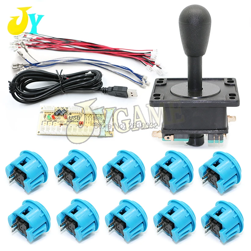 Happ джойстик DIY Kit Zero Delay Arcade USB энкодер для ПК аркадная копия Sanwa 30 мм кнопки Аркады