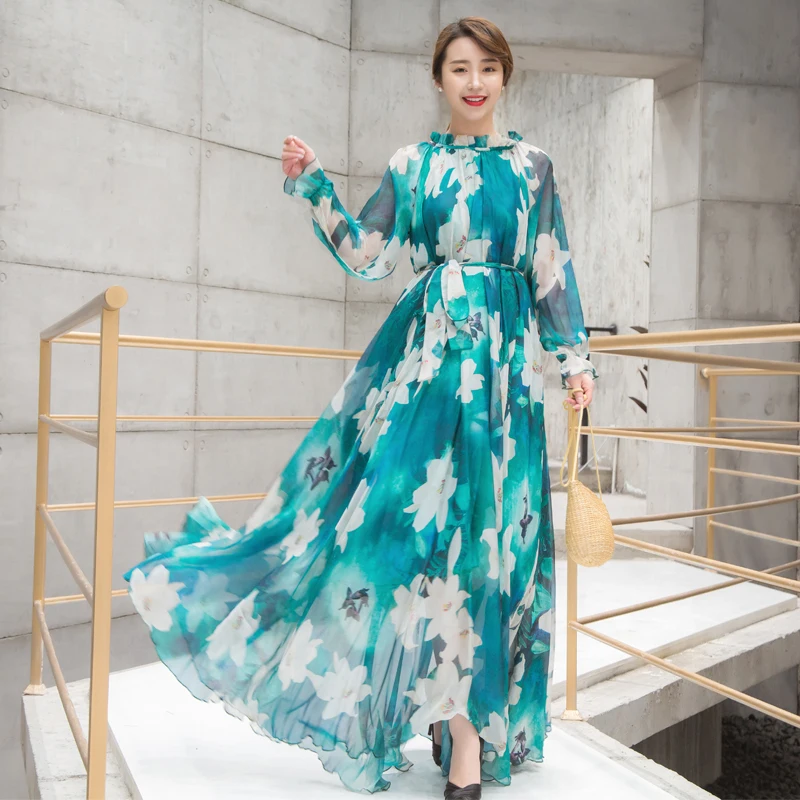 long sleeve maxi dress graduation