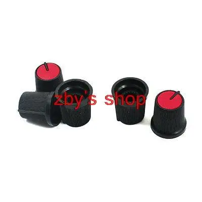 

5 Pcs 5mm Knurled Shaft Stereo Radio Potentiometer Control Volume Knob Cap