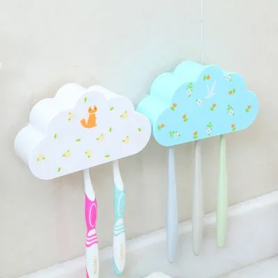 

Creative cloud modeling suction toothbrush holder wall hanging toothbrush shelf 14*4.5*8cm Free Shipping