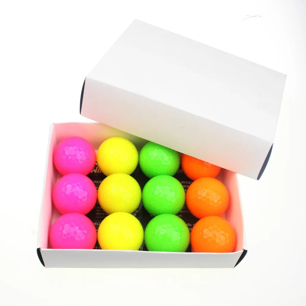 Гребень для гольфа хрустальные мячи для гольфа тренировочные двухсекционные мячи для гольфа подарок для гольфа смешанные цвета 12 шт./упак