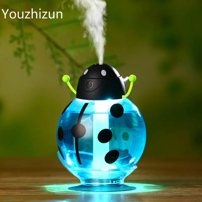 

2016 New 260ML Ladybug Ultrasonic Humidifier Mini USB Portable Office Home Car Air Diffuser Mist Maker DC 5V Led Light