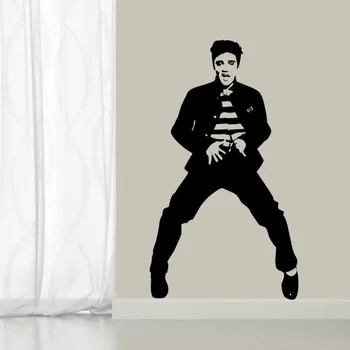 

Movable Elvis rock figure 100CM bedroom home stickers vinyl wall stickers art deco mural wall decals F-125
