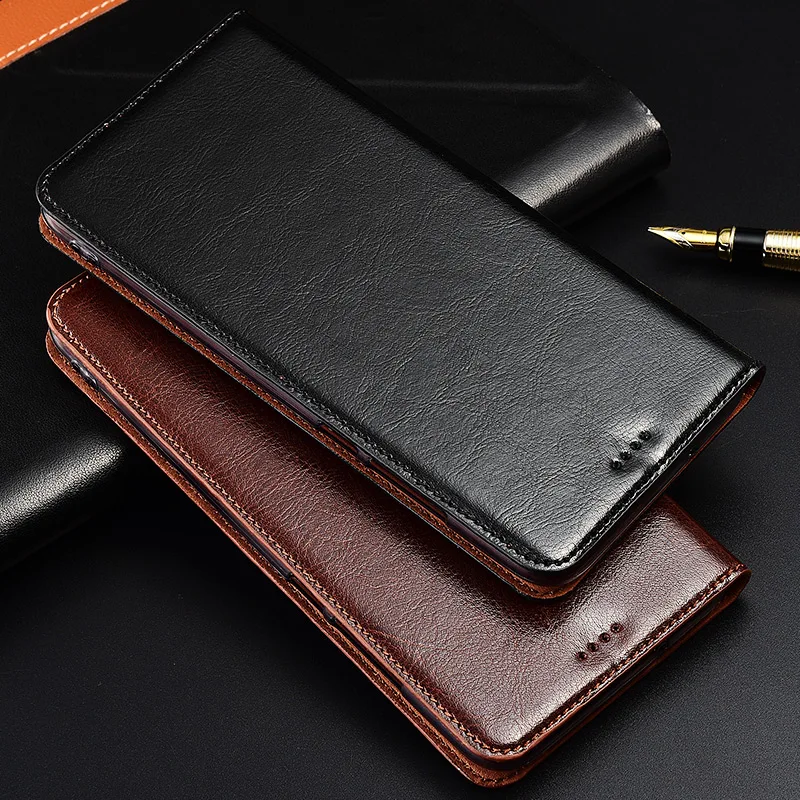 

Genuine Cow Leather Case For Samsung Galaxy Note 3 4 5 8 9 Note3 Note4 Note5 Note8 Note9 Magnetic Case Stand Flip Phone Cover