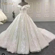 Потрясающее блестящее свадебное платье es горячая Распродажа шикарное бальное платье роскошное свадебное платье Vestido de Noiva платье невесты