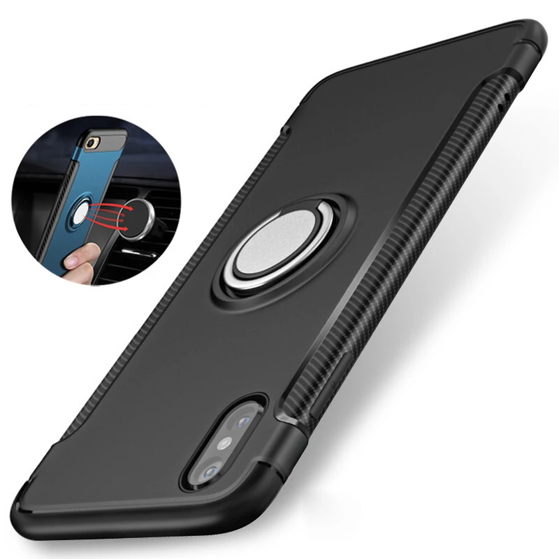 Suntaiho Luxury Shockproof Holder Case for iPhone XS MAX XR Full Cover case for iPhone 7 case X 8 6S 5S Magnetic Ring Phone Case Suntaiho Luxury Shockproof Holder Case for iPhone XS MAX XR Full Cover case for iPhone 7 case X 8 6S 5S Magnetic Ring Phone Case