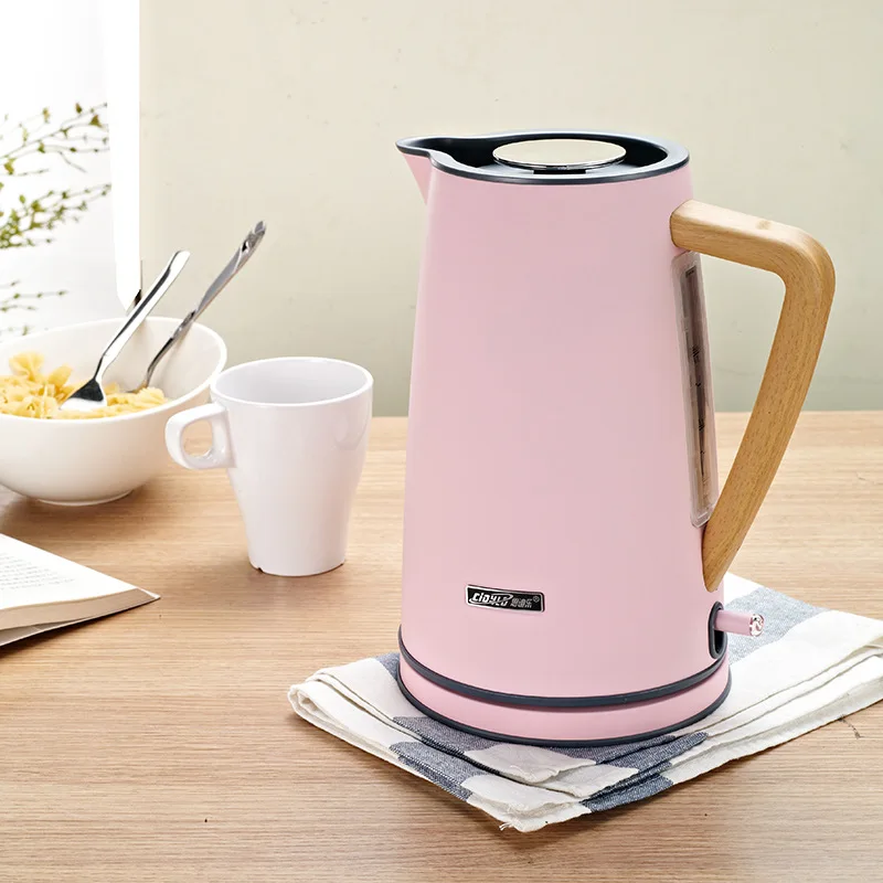 220 л Электрический чайник из нержавеющей стали в с автоматической защитой от помех ручной электрический чайник мгновенного нагрева - Цвет: Розовый