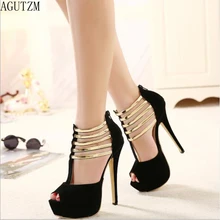 AGUTZM sexy high heels women shoes platform peep toe wedding shoes women pumps black red shoes woman high heel shoes V31 cocoafoal woamn transparent sandals white black red fetish high heels pole dance shoes sexy peep toe summer platform heels pumps