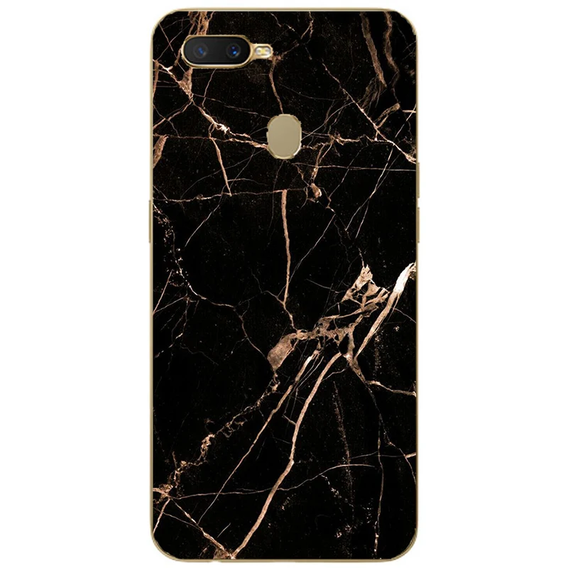 

Black Marble stone soft silicone Painting Case For Oppo Realme C1 C2 U1 1 2 3 Pro X Lite Mobile Phone Printed Cover