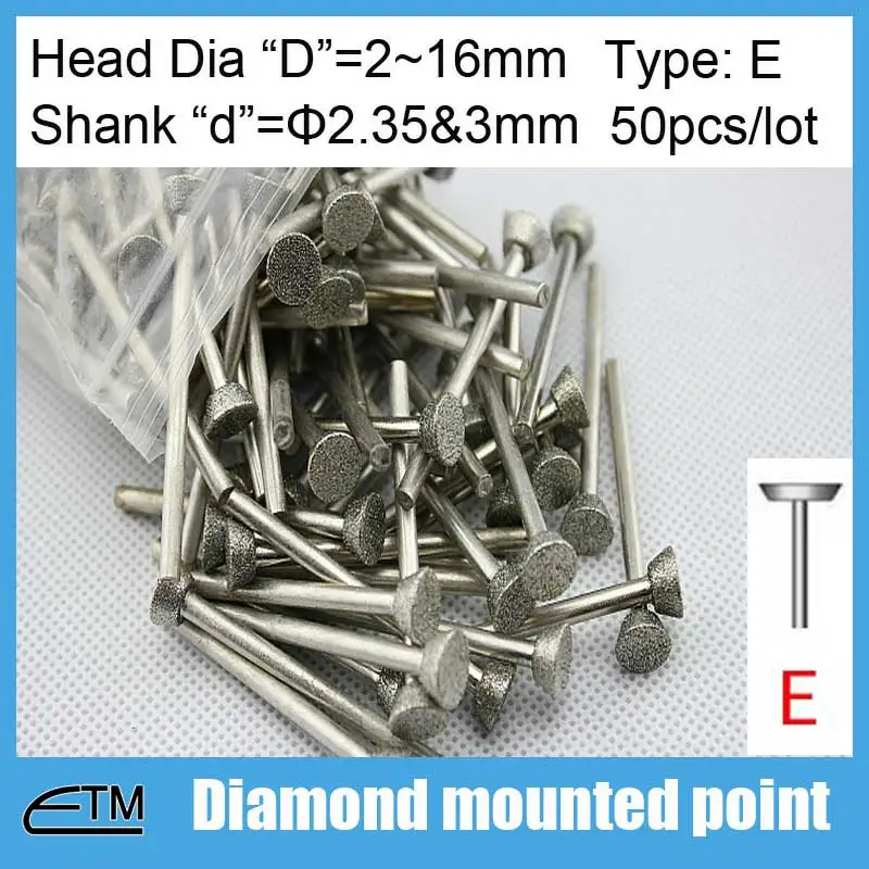 20 штук алмазов установлены точки сфере голову грубая Грит 60 для грубого помола головы 10 ~ 25 мм диаметр хвостовика 6 мм mt036