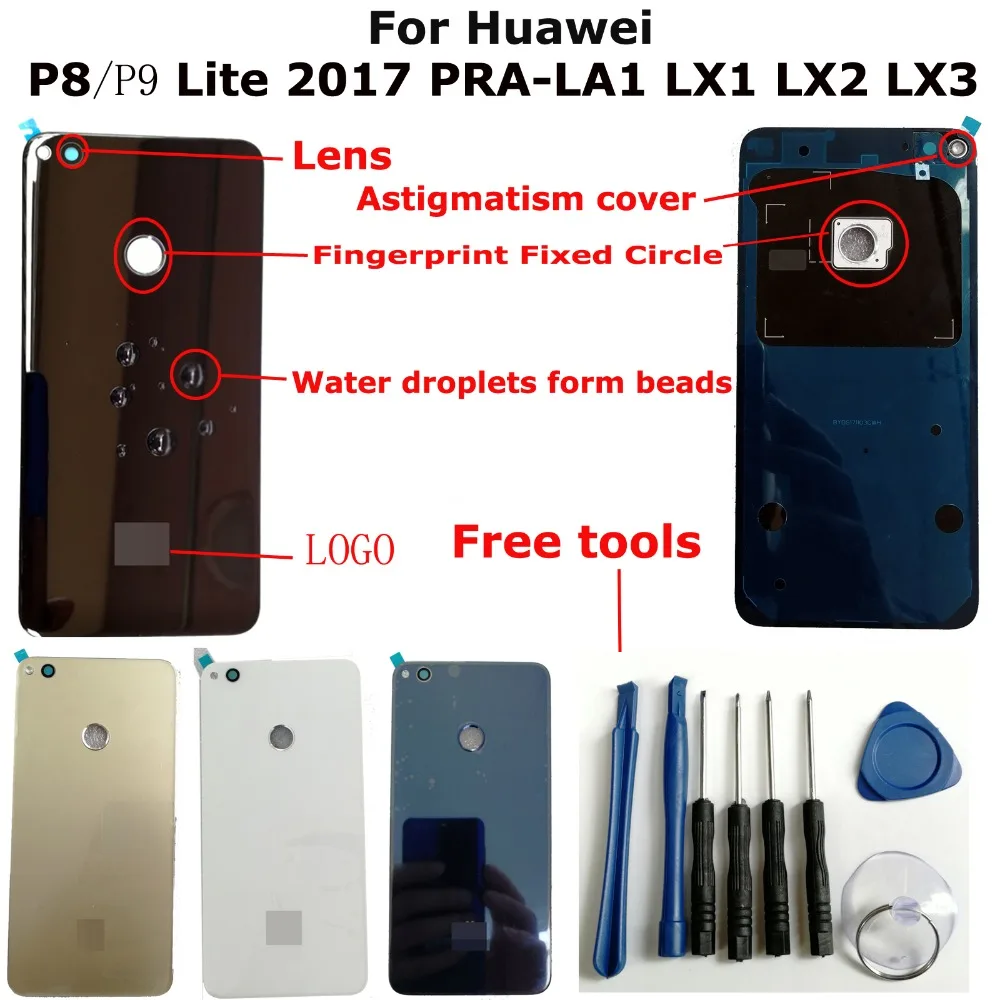 Оригинальная новинка для huawei P8 Lite /P9 Lite PRA-LA1 LX1 LX2 LX3 AL00 Стекло Задняя Дверь Корпус Крышка батарейного отсека