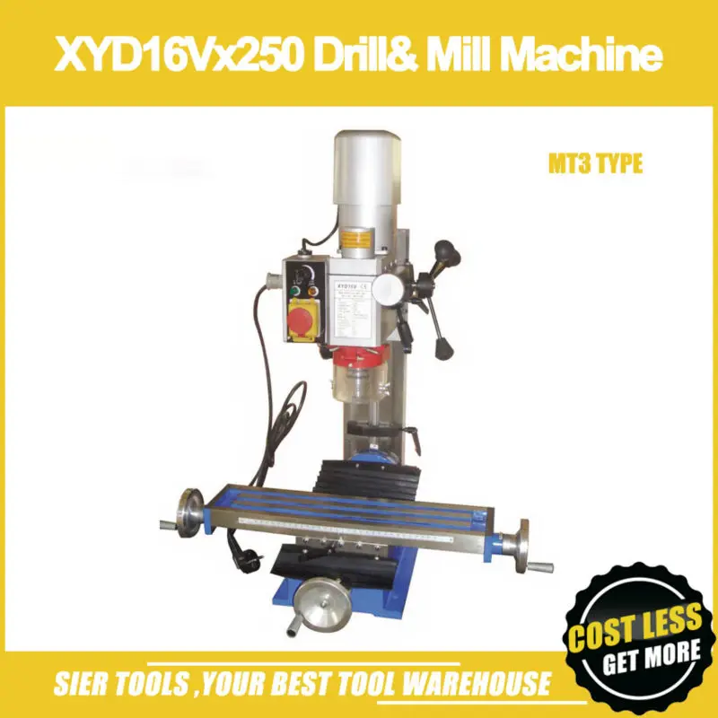 XYD16Vx250 Drill & Mill Machine/550W Drilling and Milling Machine/MT3