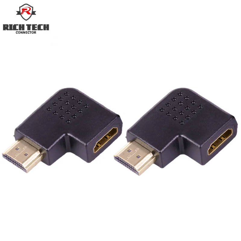 

HDMI Female To Male HDMI Adapter Converter Connector HDMI V1.4 Ethernet 1080P 3D Right Angle